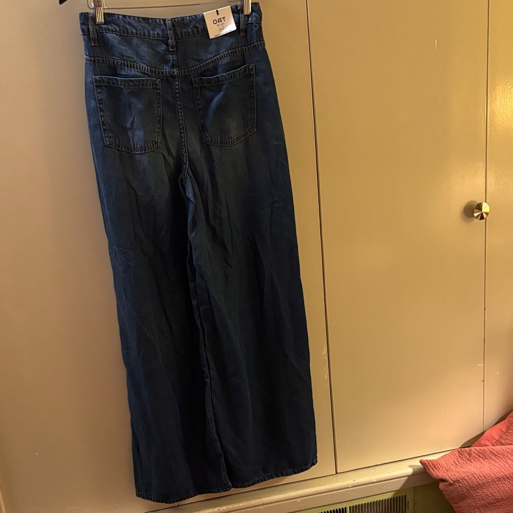 Oat New York Dark Blue Wide Leg Jeans - Picture 7 of 7